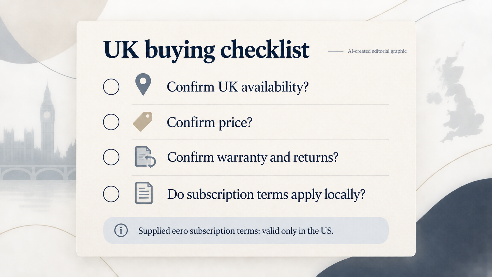 Turn unresolved local purchase details into a practical verification checklist rather than presenting them as known facts