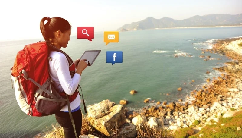 Show readers the breadth of WorldSIM's product categories so they can see which one fits their trip