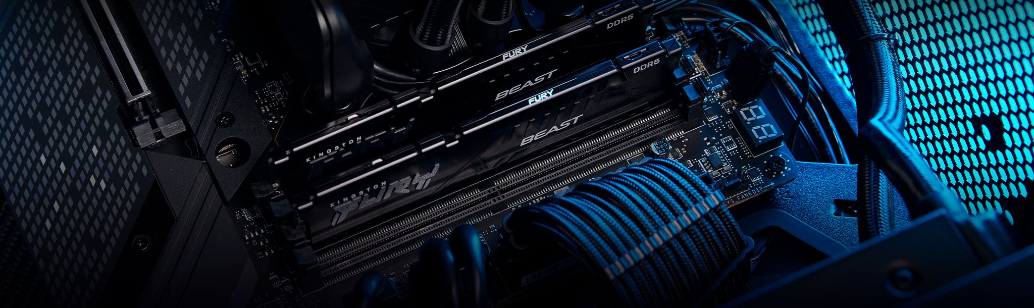 Desktop RAM installed in dual-channel slots for gaming and workstation bandwidth