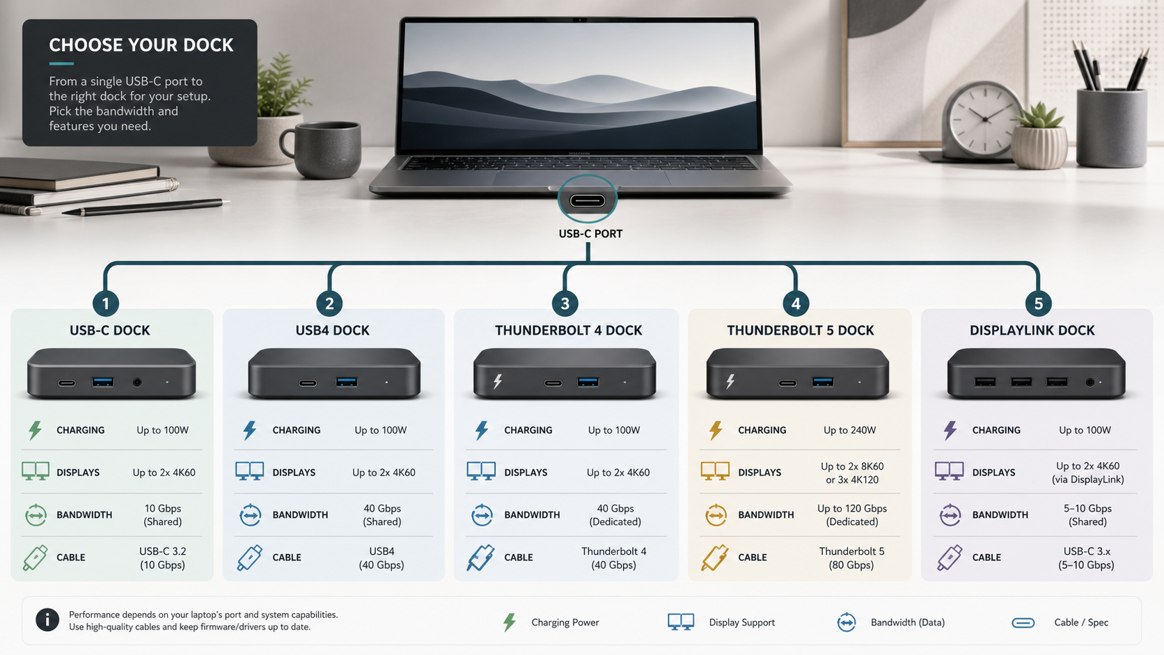 USB-C versus Thunderbolt dock compatibility decision tree
